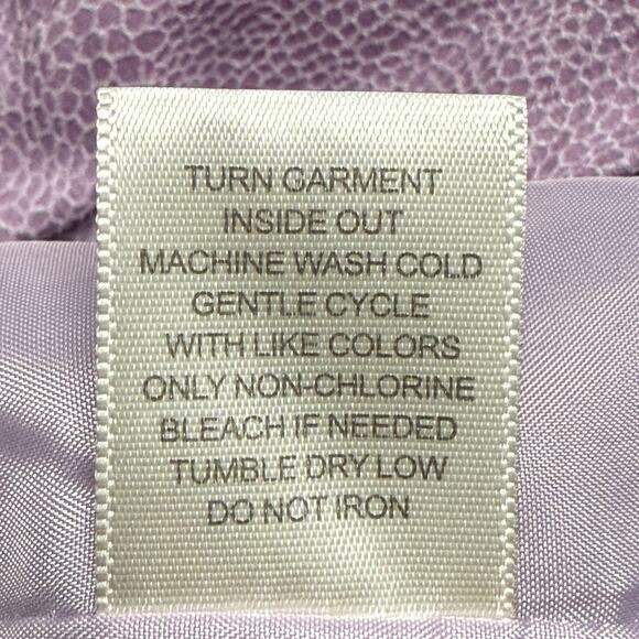 CJ Banks Jacket Womens 1X Purple Scaled Print Full Zip Ruched Sleeves Snake - Picture 9 of 11